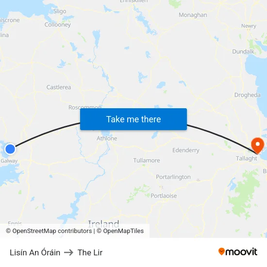Lisín An Óráin to The Lir map