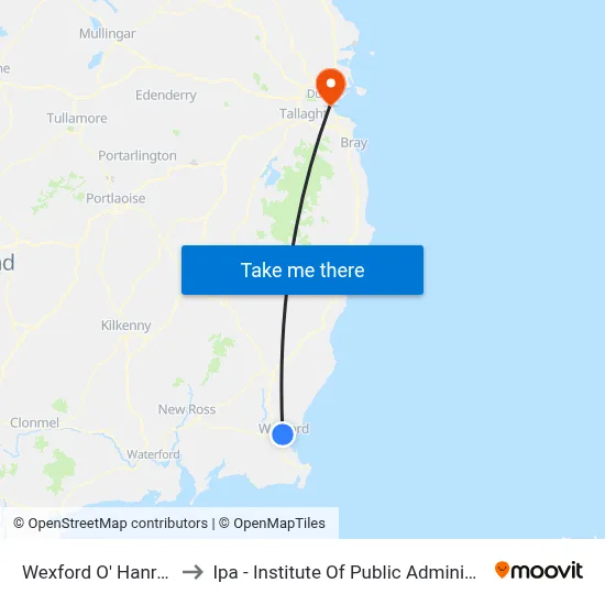Wexford O' Hanrahan to Ipa - Institute Of Public Administration map