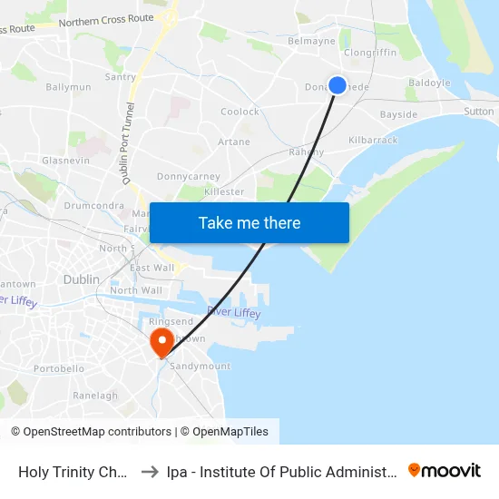 Holy Trinity Church to Ipa - Institute Of Public Administration map