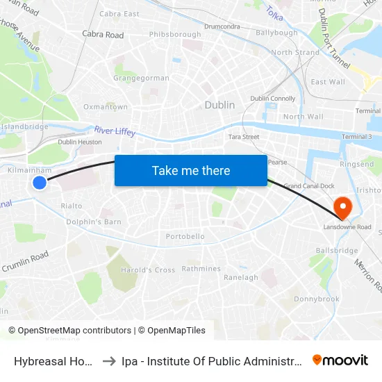 Hybreasal House to Ipa - Institute Of Public Administration map
