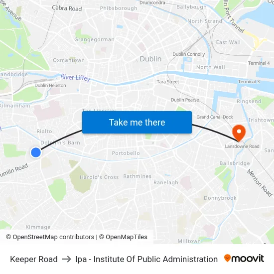 Keeper Road to Ipa - Institute Of Public Administration map