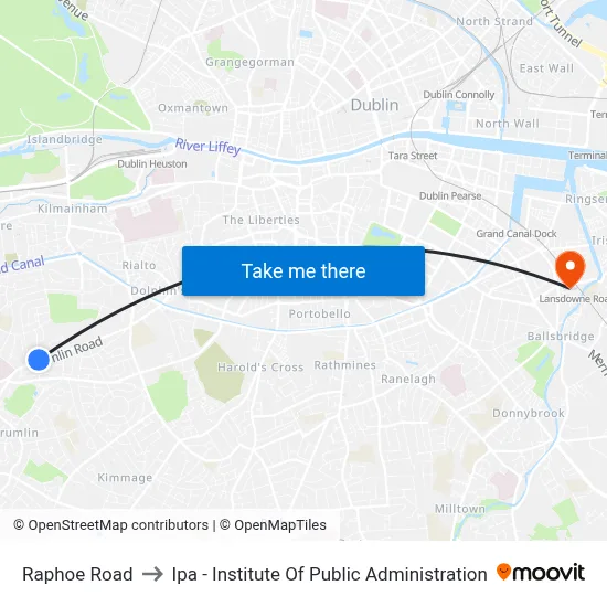 Raphoe Road to Ipa - Institute Of Public Administration map