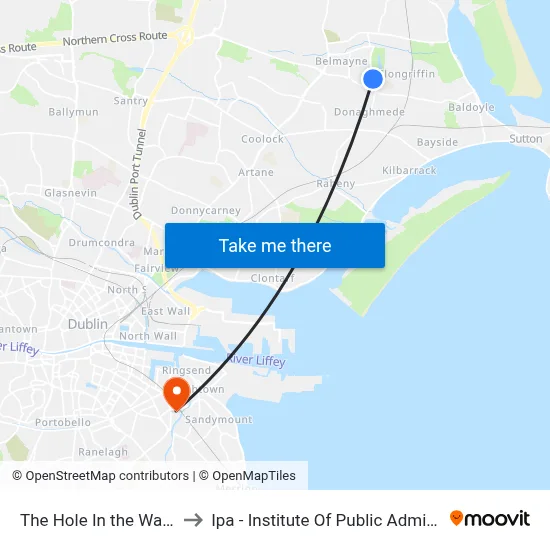 The Hole In the Wall Road to Ipa - Institute Of Public Administration map
