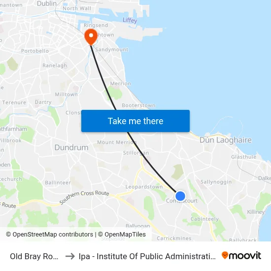 Old Bray Road to Ipa - Institute Of Public Administration map