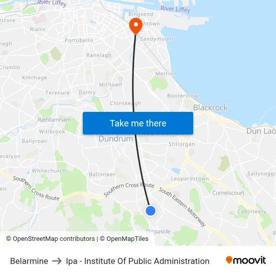 Belarmine to Ipa - Institute Of Public Administration map