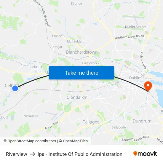 Riverview to Ipa - Institute Of Public Administration map
