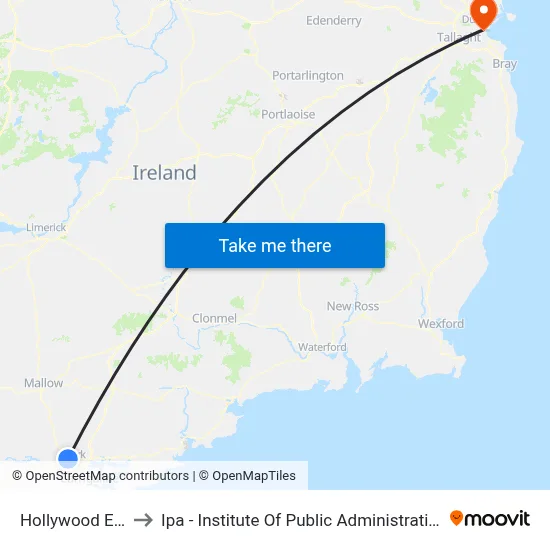 Hollywood Est to Ipa - Institute Of Public Administration map
