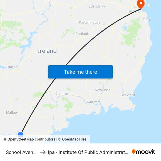 School Avenue to Ipa - Institute Of Public Administration map
