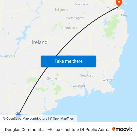 Douglas Community School to Ipa - Institute Of Public Administration map