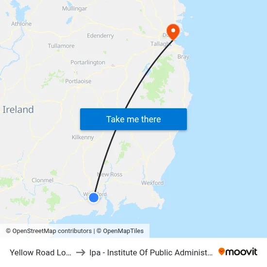 Yellow Road Lower to Ipa - Institute Of Public Administration map