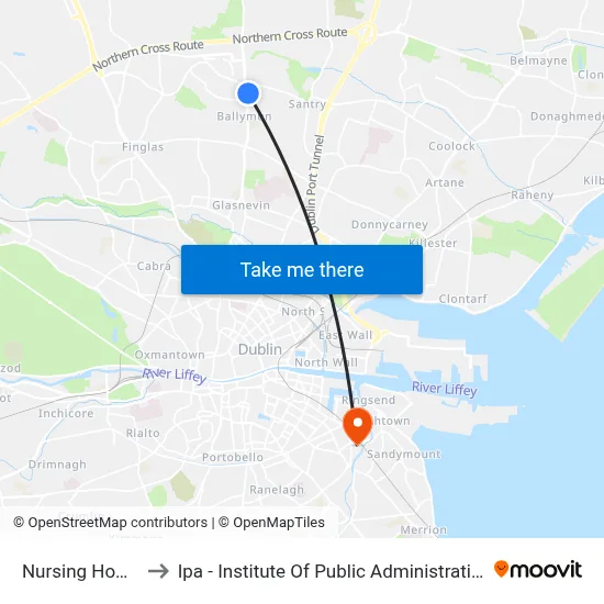 Nursing Home to Ipa - Institute Of Public Administration map