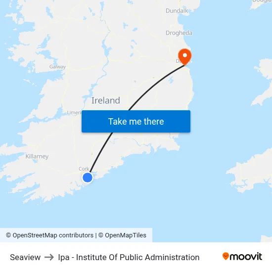 Seaview to Ipa - Institute Of Public Administration map