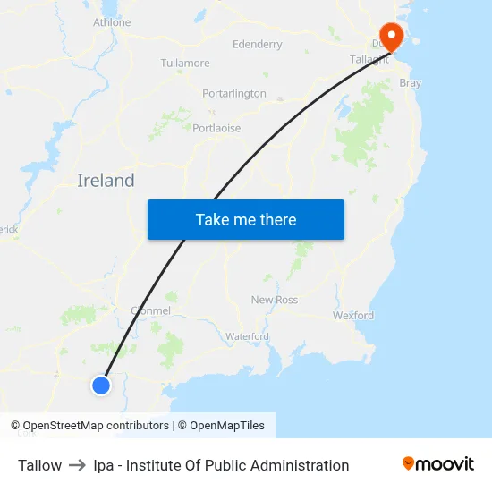 Tallow to Ipa - Institute Of Public Administration map