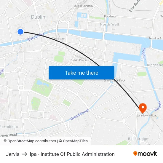 Jervis to Ipa - Institute Of Public Administration map