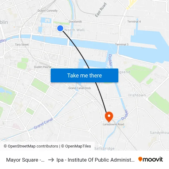 Mayor Square - Nci to Ipa - Institute Of Public Administration map