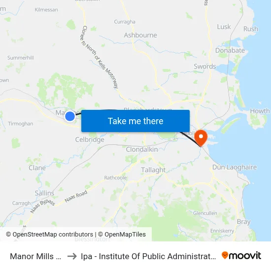 Manor Mills Sc to Ipa - Institute Of Public Administration map