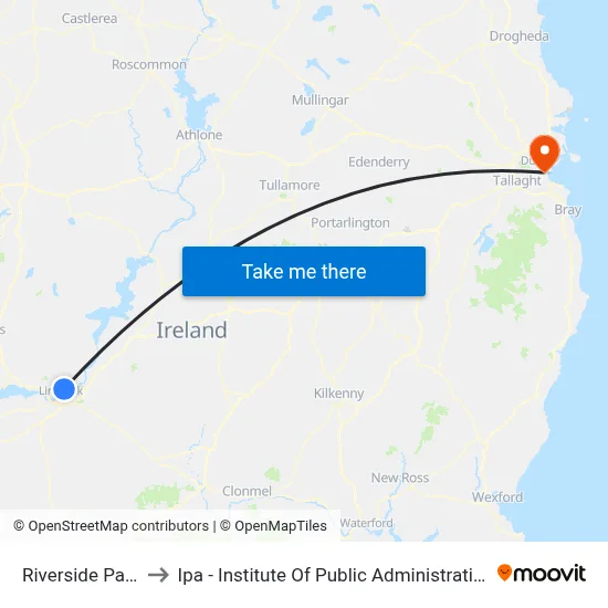 Riverside Park to Ipa - Institute Of Public Administration map