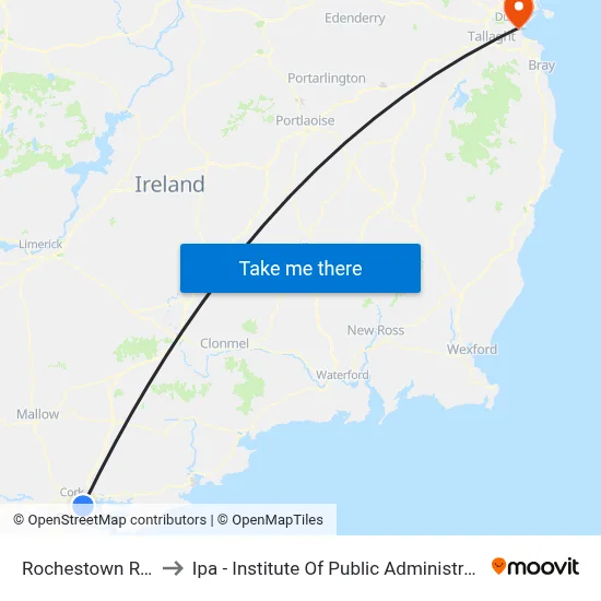 Rochestown Rise to Ipa - Institute Of Public Administration map