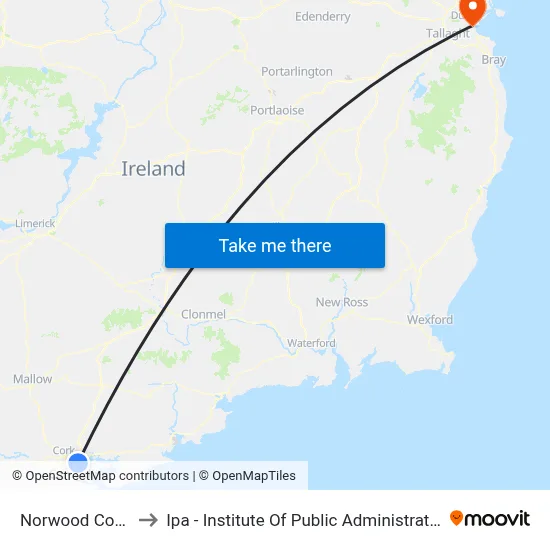 Norwood Court to Ipa - Institute Of Public Administration map