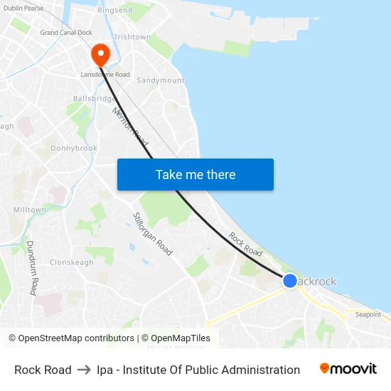 Rock Road to Ipa - Institute Of Public Administration map
