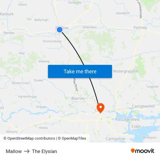 Mallow to The Elysian map