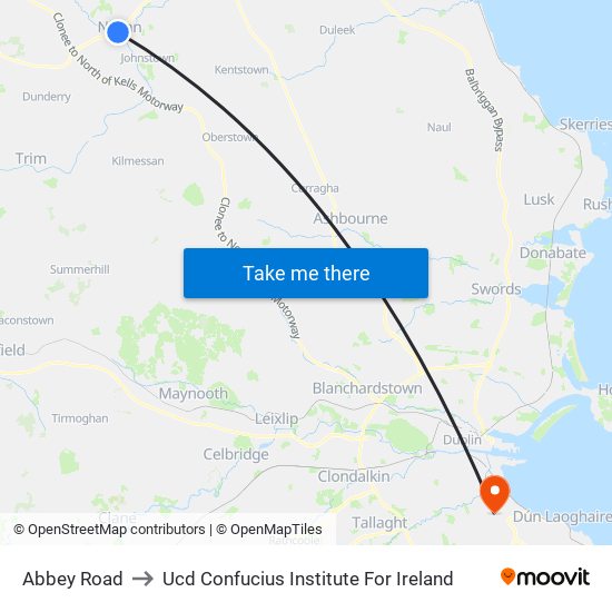 Abbey Road to Ucd Confucius Institute For Ireland map