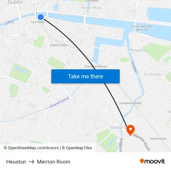 Heuston to Merrion Room map