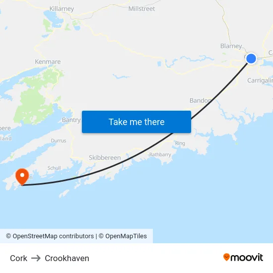 Cork to Crookhaven map