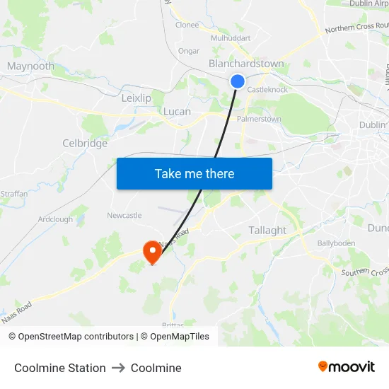 Coolmine Station to Coolmine map