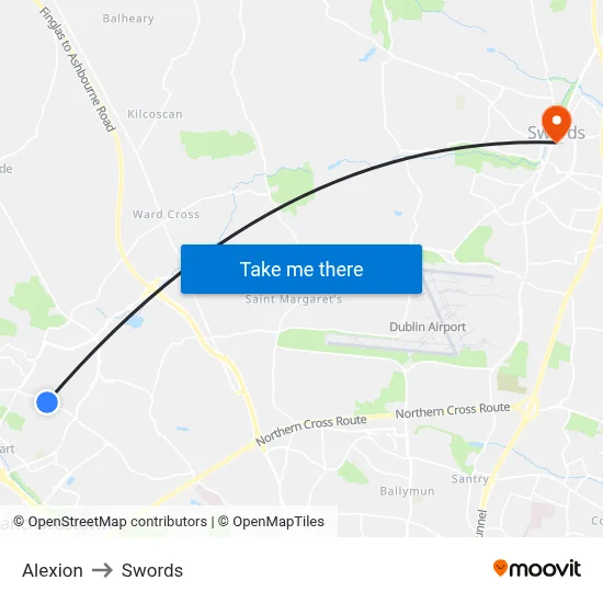 Alexion to Swords map
