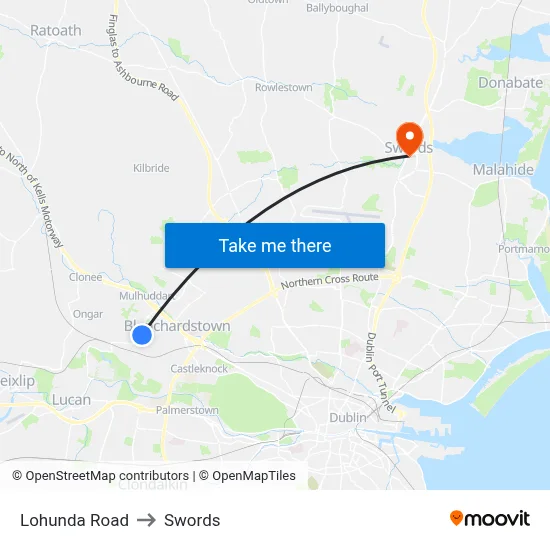 Lohunda Road to Swords map