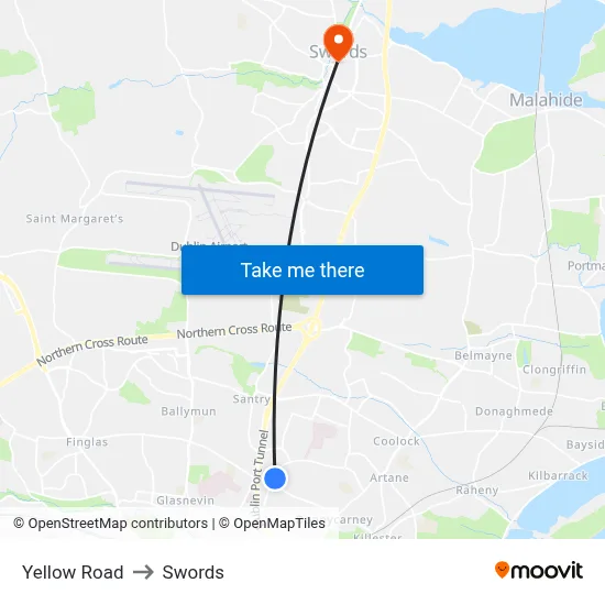 Yellow Road to Swords map