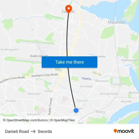 Danieli Road to Swords map