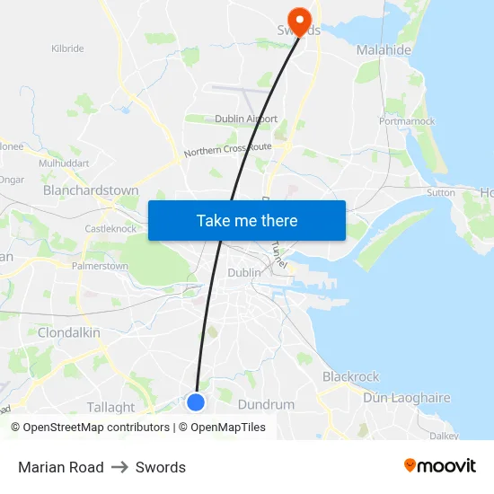 Marian Road to Swords map
