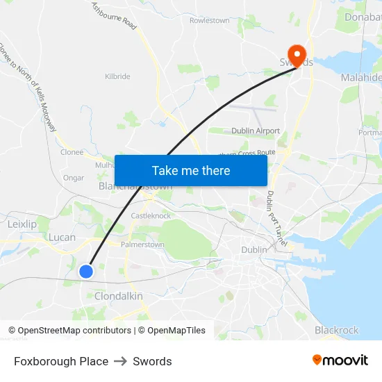 Foxborough Place to Swords map