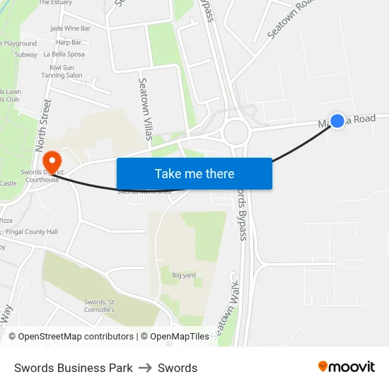 Swords Business Park to Swords map