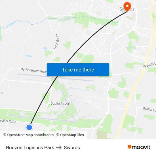 Horizon Logistics Park to Swords map