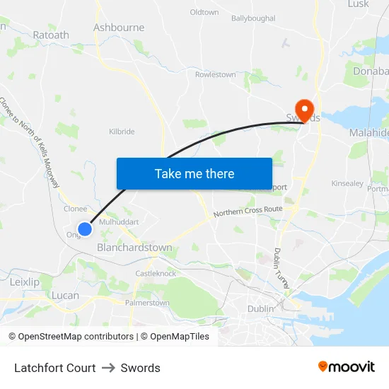 Latchfort Court to Swords map