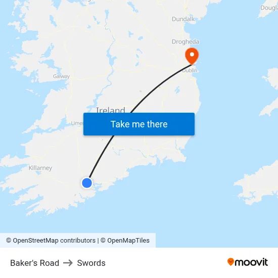 Baker's Road to Swords map