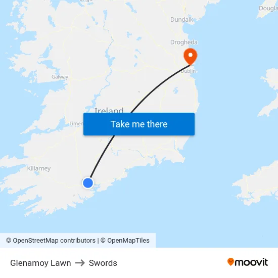 Glenamoy Lawn to Swords map