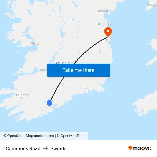 Commons Road to Swords map