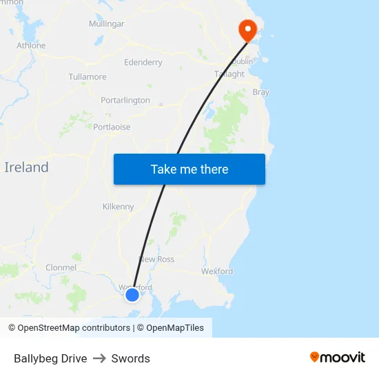 Ballybeg Drive to Swords map