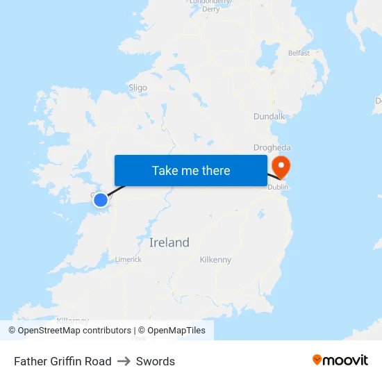 Father Griffin Road to Swords map