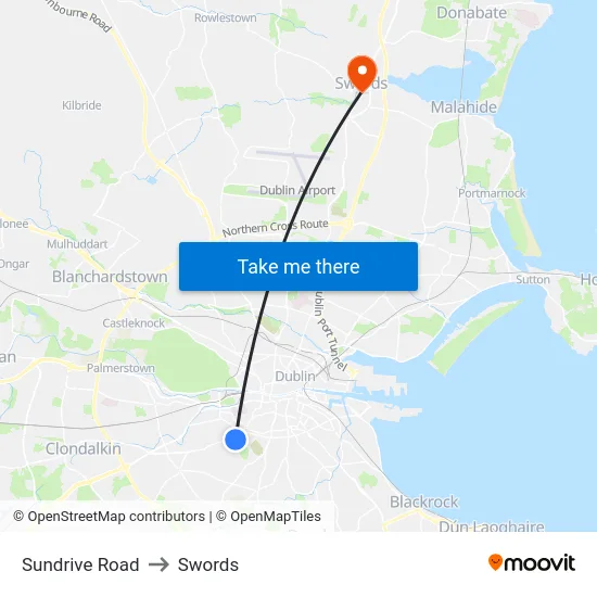Sundrive Road to Swords map