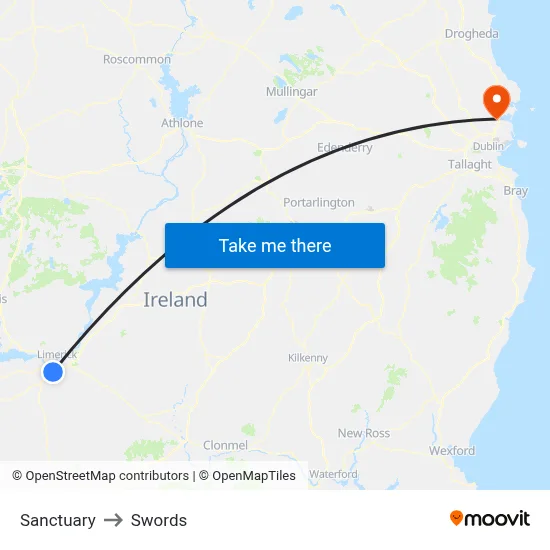 Sanctuary to Swords map