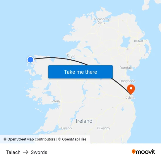 Talach to Swords map