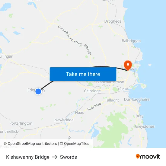 Kishawanny Bridge to Swords map