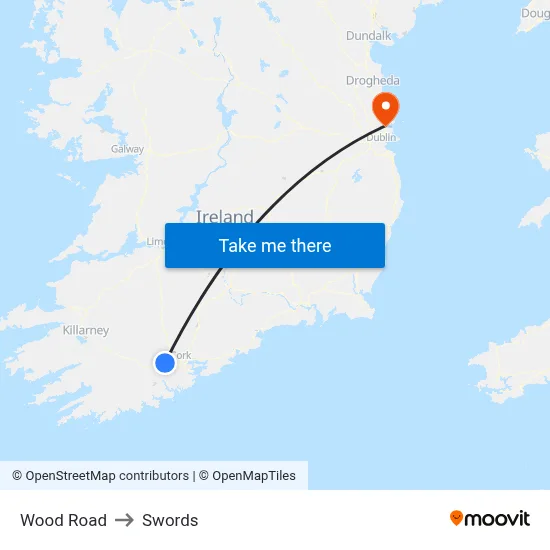 Wood Road to Swords map