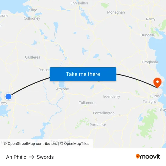 An Phéic to Swords map