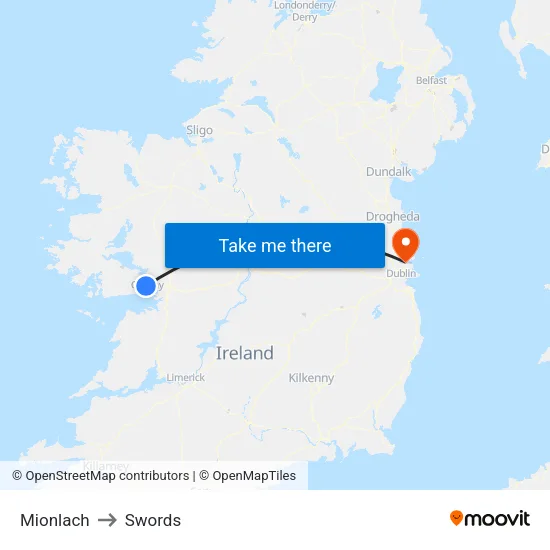 Mionlach to Swords map